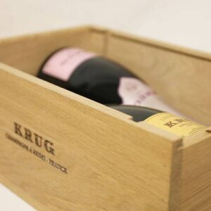 KRUG – Coffret caisse bois Grande Cuvée 166ème édition et Krug Rosé